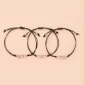 3Pcs Three Heart Sisters Card Bracelets Best Friendship Stainless Steel Handmade Braided Bracelet Birthday Gift Jewelrys. 