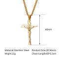 【ALLGOOD】Stainless Steel   Cross Necklace For Women Men Chains Religion Cross Pendants Choker Jewelry Prayer Baptism Gifts. 