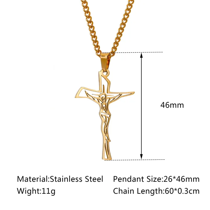 %E3%80%90ALLGOOD%E3%80%91Stainless%20Steel%20%20%20Cross%20Necklace%20For%20Women%20Men%20Chains%20Religion%20Cross%20Pendants%20Choker%20Jewelry%20Prayer%20Baptism%20Gifts%20-%20Image%204