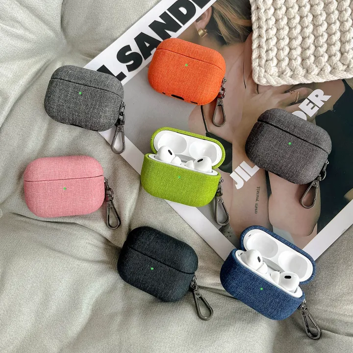 Fine%20Cloth%20Texture%20Earbuds%20Box%20PC%20Case%20with%20Hook%20For%20AirPods%20Pro%20-%20Image%203