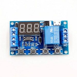 Timer /DC 6V~30V Multifunction Trigger Delay Time Module Switch Control Relay Cycle Timer Digit LED Display Micro USB 5V