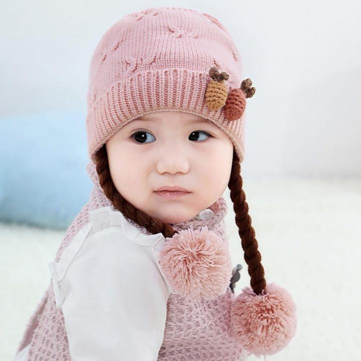 %E3%80%90BestGO%E3%80%91Cute%20Kids%20Toddler%20Girls%20Baby%20Winter%20Braid%20Crochet%20Knit%20Hat%20Beanie%20Hairball%20Cap%20/(3M-12M)%20MZ0691%20children's%20cartoon%20strawberry%20braids%20hair%20ball%20wool%20knit%20cap%20hat%20ear%20-%20Image%206