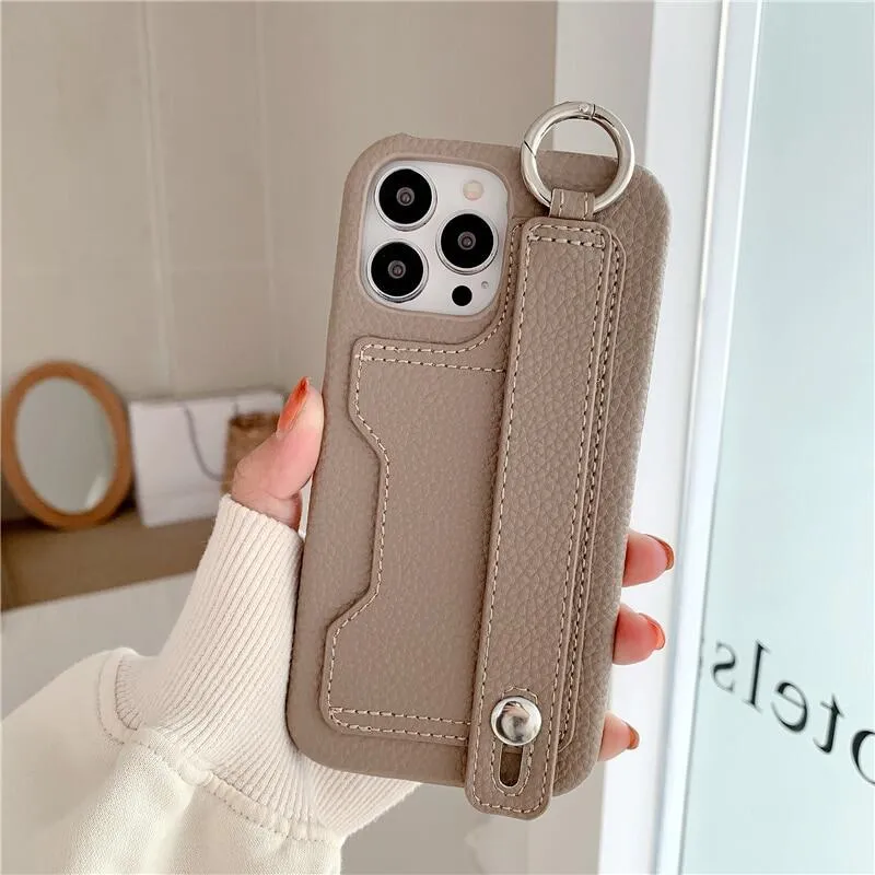 HOCE Luxury Card Slot Wrist Strap Phone Cases For iPhone 11 12 13