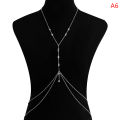 Cross Chest Breast Belly Body Chain Necklace for Women Girls Bra Wedding Sexy Ball Body Jewelry Prom Party Deco Accessories. 