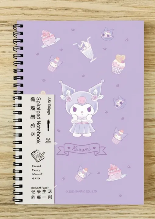 Note%20Pad%20%7C%20Spiral%20Notebook%20%7C%20Journal%20%7C%20A5%20%7C%20100Pgs%20%7C%20Kuromi%20Spiral%20Notebook%20Gift%20-%20Image%205