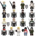 【Popular】Compatible with LEGO Attack on Titan Series Eren Jaeger, Armin Erwin, Levi Ackerman Building Blocks Minifigure Toys. 