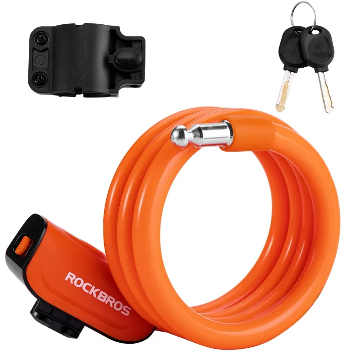 ROCKBROS%20Bike%20Lock%20Cable%204%20Feet%20Bicycle%20Cable%20Lock%20with%20Mounting%20Bracket%202%20Secure%20Keys%201/2%20Inch%20Diameter%20-%20Image%209