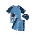 Yfashion 3 Pieces Swimming Suit For Kids Split Quick-drying Professional Swimsuit For Boys Girls Aged 5-12. 