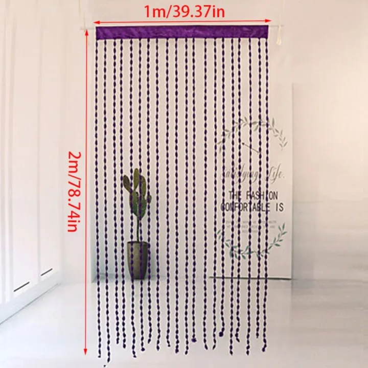 Window%20Door%20Curtain%20Beaded%20String%20Curtain%20Solid%20Color%20*2M%20Beaded%20Door%20Curtain%20Tassel%20Tassel%20Window%20Curtain%20Home%20Decor%20-%20Image%202