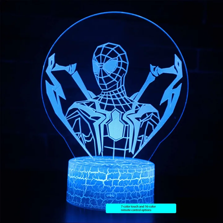 DISNEY%20Spider-Man%203D%20Desk%20Lamp%20USB%20Stereo%20LED%20Night%20Light%20Illusion%20Light%20Surprise%20Birthday%20Gift%20LED%20Light%20Use%20USB%20and%20Battery%20-%20Image%202