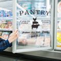 【IKE】 Modern Ins Style English Pantry Food Storage Room PVC Door zer Decor Paste Wall Beautification Decoration Stickers. 