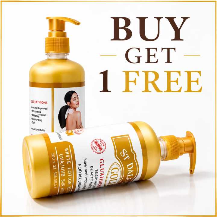 st dalfour glutathione whitening lotion gold body 300ml BUY GET 1 FREE food supplement Subscription:1 month bundle B-6/B-12 & Lipo Injections