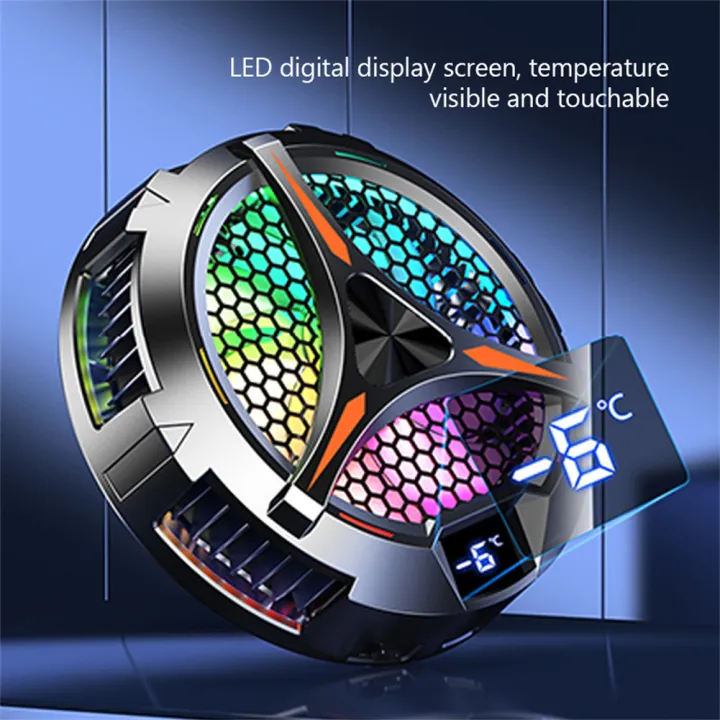 KOKKO%20X42%20Cell%20Phone%20Cooler%20Fan%20With%20Temperature%20Digital%20Display%20Cooler%20Customized%20RGB%20Lighting%20Semiconductor%20Heatsink%20Cooling%20-%20Image%203