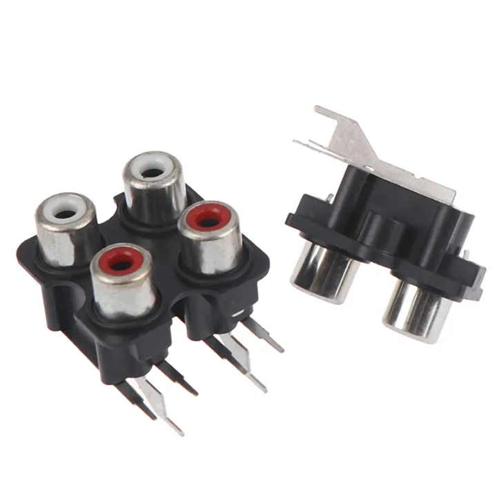 5Pcs%202/4%20hole%20RCA%20Female%20Stereo%20audio%20Jack%20AV%20Audio%20input%20socket%20Connector%20-%20Image%202