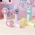 Sanrio Hello Kitty Kawaii USB Charge Handheld Small Fan Anime Kuromi Cute Fashion Portable Mini Electric Fans Air Cooler Gift. 