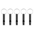 JDXHLAU 20 Pack Aluminum Whistle, Sports Whistle, Emergency Survival Whistles with Key Chain,Black. 