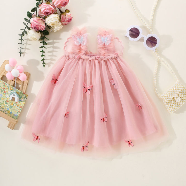 Summer%20Girls'%20Mesh%20Dress%20Butterfly%20Wings%20Newborn%20Girls'%20Princess%20Dress%20Girls'%20Puffy%20Dress%20Party%20Dress%20-%20Image%204
