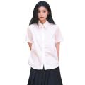 Summer2023New Preppy Style Short-Sleeved Dress for Female Students Korean Style Loose Slimming Mid-LengthALine Skirt Tide. 