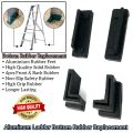 ALUMINIUM LADDER STEP MULTIPURPOSE LADDER RUBBER FEET SHOE BOTTOM REPLACEMENT SET (4PCS). 