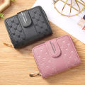 Embroidered Love Heart Wallet Fashion Ladies Multifunction ID Holder Card Holders Wallet ID Holder Zipper Snap Short Wallet. 