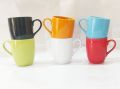 Porcelain Colorful 6pcs mug set. 