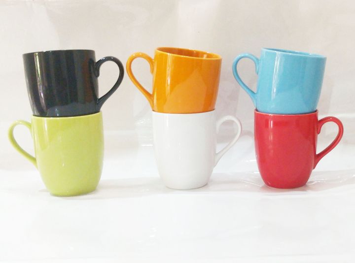 Porcelain Colorful 6pcs mug set
