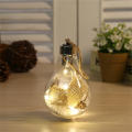 Transparent LED Ornaments Hanging Decoration Balls Christmas Decoration Supplies Simulation Light Bulb Transparent Hanging Ornament Balls. 