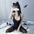 Lace Lingerie Women's Transparent Catsuit Open Body eisure time Stockings For Sling Halter Backless Teddies Bodysuits. 