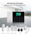 PGST PG 105 TUYA Security Alarm System WiFi Gsm RFID Home Burglar Security Alarm Home Kit Wired And Wireless Smart Life APP Control. 