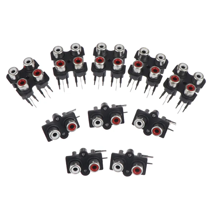 5Pcs%202/4%20hole%20RCA%20Female%20Stereo%20audio%20Jack%20AV%20Audio%20input%20socket%20Connector%20-%20Image%207