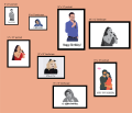 Customized Vector Art Glass Photo Frames with Fiber Border (black/white) of your Photos, Suitable for Birthday, Valentine's Day, Wedding, Anniversary, Farewell Party Gifts, Wall Deco, 8x6, 12x10, 15x10, 18x12 inches. 
