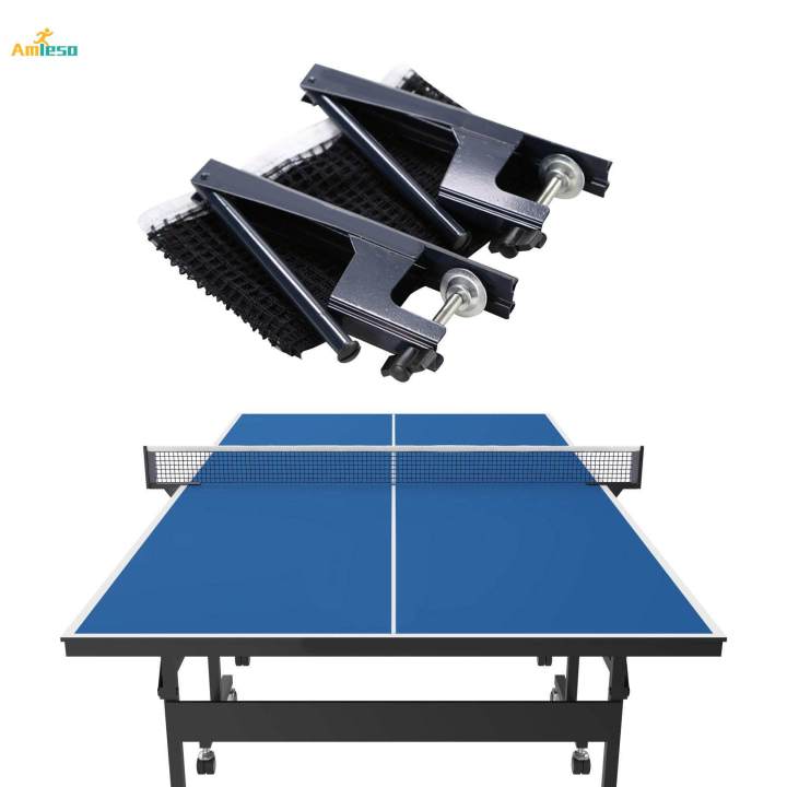 Folding Pong Net and Post Screw Clamp for Professional Use Mesh Net