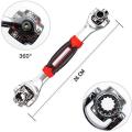 Hand Wrench 48 in 1 Swivel Head Multi Tool in One So Socket Ratchet 360 Degree Rotating Large Head Size Works Spline Bolts Multifunction Pass Torx 6-Point Universal Furniture Car Repair. 