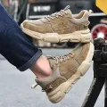 【ThinkWay】Work Safety Shoes Steel Toe Anti-puncture Indestructible Men Boots Kevlar Insole Suede Leather Upper Comfotable Sneakers. 