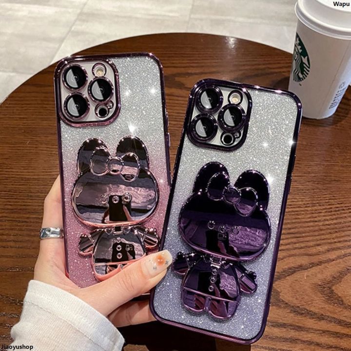 WapuOriginal%20JiaoyushopFor%20Xiaomi%20Redmi%20Note%2014%20/%20Note%2014%20Pro%20/%20Note%2014%20Pro+%20Plus%204G%205G%20Back%20Cover%20with%20Cute%20Rabbit%20Makeup%20Mirror%20Stand%20Luxury%206D%20Plating%20Shiny%20Glitter%20Stylish%20Girls%20Phone%20Case%20Clear%20Soft%20Silicone%20Protective%20Cases%20Pouch%20-%20Image%208
