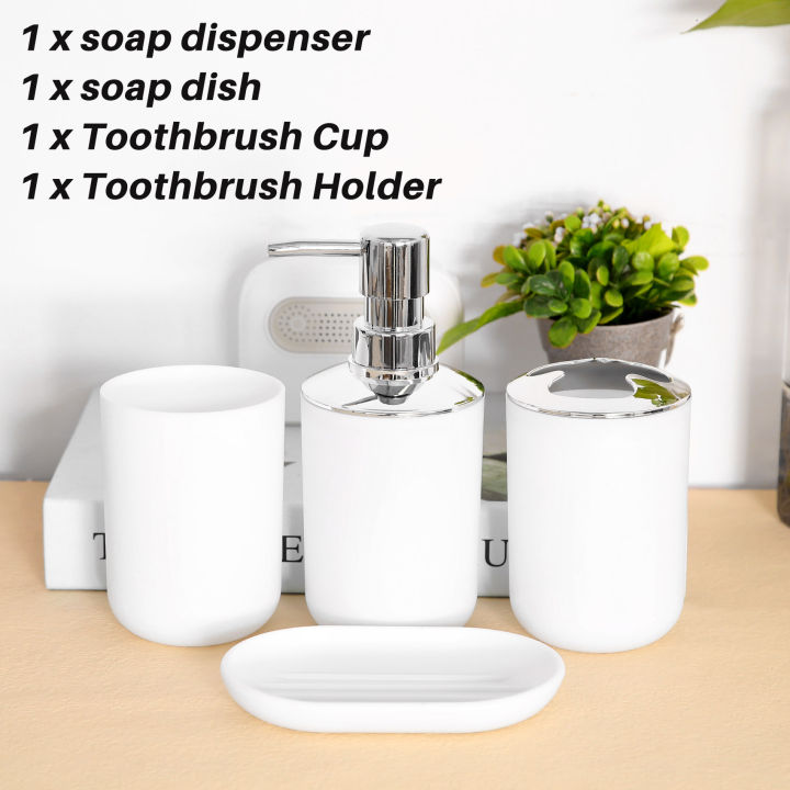 4%20Pcs%20Plastic%20Bathroom%20Accessory%20Set,Bath%20Toilet%20Brush%20Accessories%20Set%20with%20Toothbrush%20Holder,Toothbrush%20Cup%20-%20Image%208