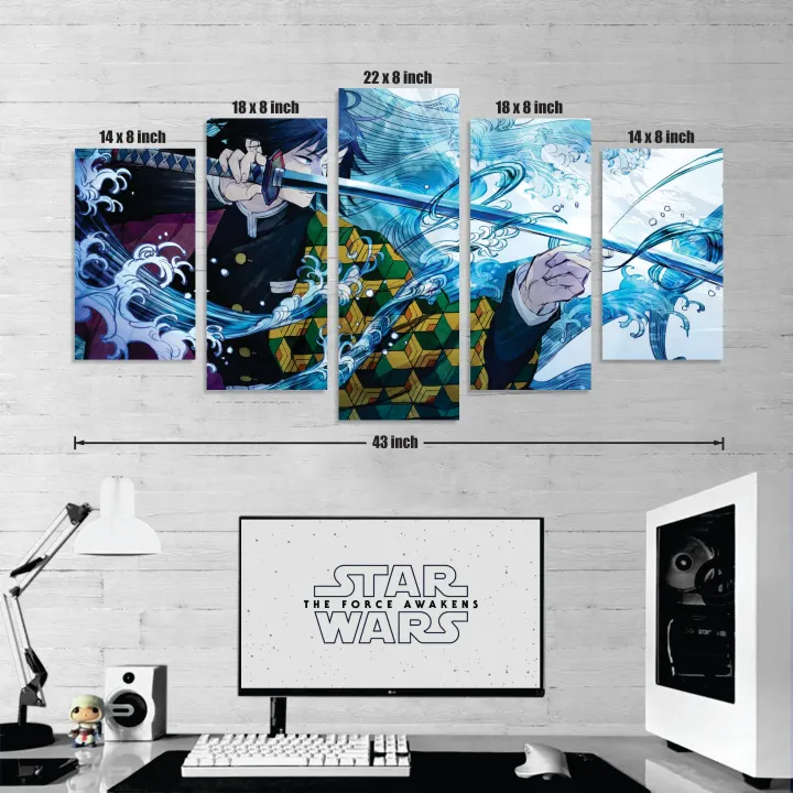 Modern%20HD%20Printed%20Gaming%20Wall%20Art%20With%20Wood%20Frame%20-%20Five(5)%20Pieces%20-%20Image%203