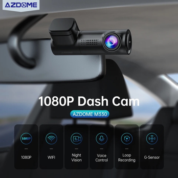 AZDOME%20M330%201080P%20Smart%20Dash%20Camera%20Car%20DVR%20Black%20Box%20Voice%20Control%20WiFi%20Dash%20Cam%20-%20Image%202