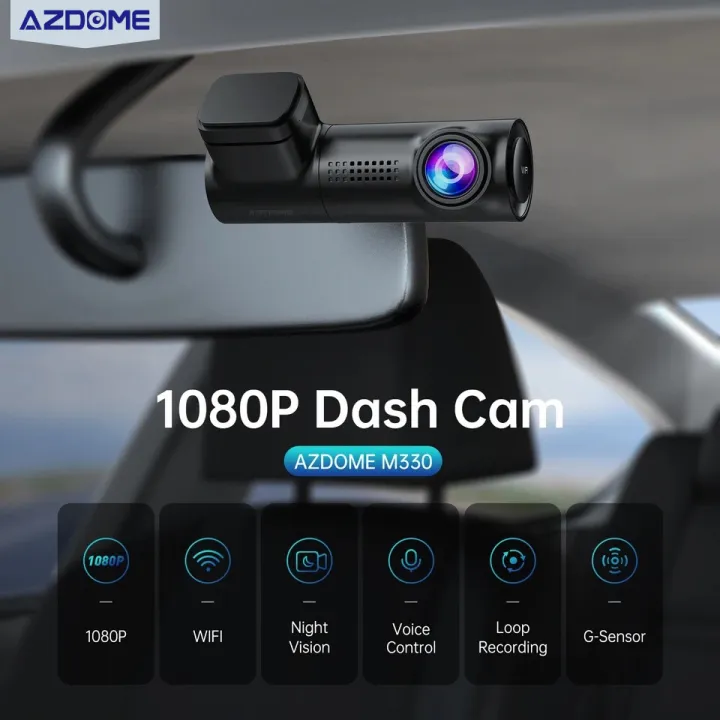 AZDOME%20M330%201080P%20Smart%20Dash%20Camera%20Car%20DVR%20Black%20Box%20Voice%20Control%20WiFi%20Dash%20Cam%20-%20Image%202