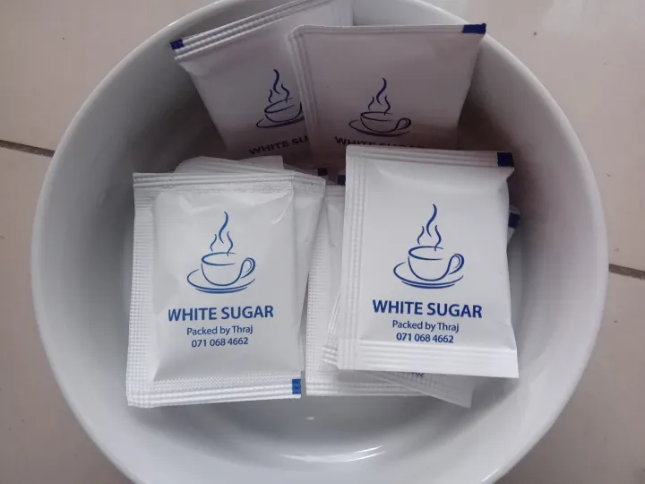 White Sugar Sachet For Hotels / Restaurant /Coffee Shop/ Cafe/Instant Users Tea Making  250 Sachet Packets