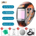 Helmet visor 100*97mm Welder Mask Large View Auto Darkening Welding Helmet True Color DIN4/5-9/9-13 1/1/1/2 Upgrade Helms for Grinder Cutting. 