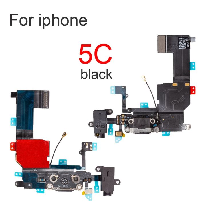 1pcs Bottom USB Charger Flex For iphone 5 5S SE 2020 Charging Port Dock Connector Flex Cable With Mic Replacement Part