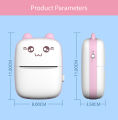 Self Adhesive Small Portable Wireless Thermal Photo Printer Pocket Student Mini Error Label Printer, 200dpi. 