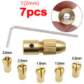 7pcs/set 2.35/3.17/2/4.05/5.05mm Brass Collet Mini Drill Chucks Adapter For Electric Motor Shaft Drill Bit Tool Drill Bit Chuck Rotary Tools Cologo. 