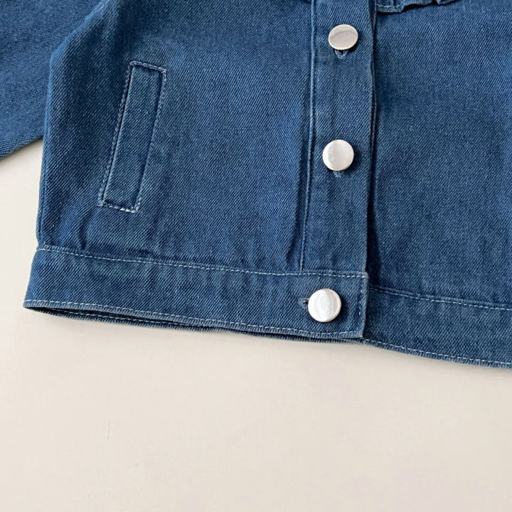 New%20Autumn%20Children%20Fashion%20denim%20coats%20girl%20baby%20Ruffle%20Long%20sleeve%20casual%20tops%20Kid%20Cotton%20solid%20simple%20jacket%20Infant%20Costume%20-%20Image%206