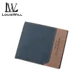 LouisWill Wallet Men Wallets Fashion Long Short Wallet PU Leather Long Wallet Business Wallets Men's Anti-theft Soft Wallet Splicing Two Fold Ultra-thin Long Wallet Travel Purses Coin Pouch ID Credit Cards Holders. 