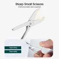 HEGRUS Nail Clippers Keychain Nail Clipper Stainless Steel Nail Clipper Foldable Nail Cu-tter 4 In 1 Multifunctional Nail Care Tools EDC Utility Tool with Nail Clipper Pocket Kni-fe Scissors Tweezers. 