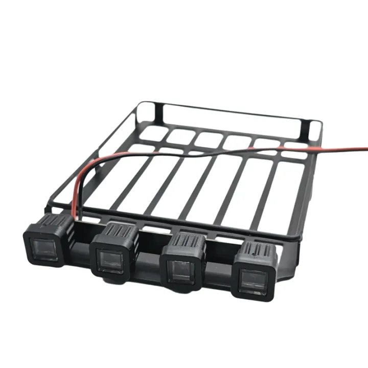 (GGBR)-Universal%20Roof%20Racks%20Luggage%20Carrier%20Car%20Frame%20with%20LED%20Light%20for%201/18%20C8801%20RC%20Crawler%20Car%20Parts%20Round%20Lamp%20-%20Image%202