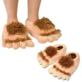 【ZOSR】Fashion Furry Adventure Warm Slippers Big Hairy Unisex Savage Monster Plush Home Slippers Indoor Shoes. 