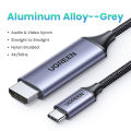 UGREEN USB C to HDMI Cable 4K 60HZ USB Type C Thunderbolt 3 HDMI Adapter Braided Cord Compatible for MacBook Pro, MacBook Air, iPad Pro, Samsung Galaxy S20 S10 Note 9. 